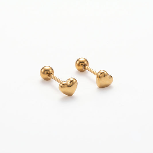 Mini Heart Solid Studs