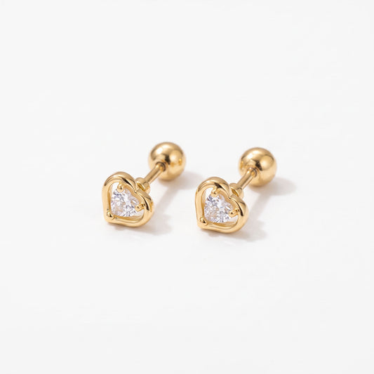 Mini Heart Glow Studs
