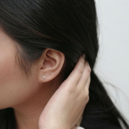 Mini Butterfly Crystal Wings Studs