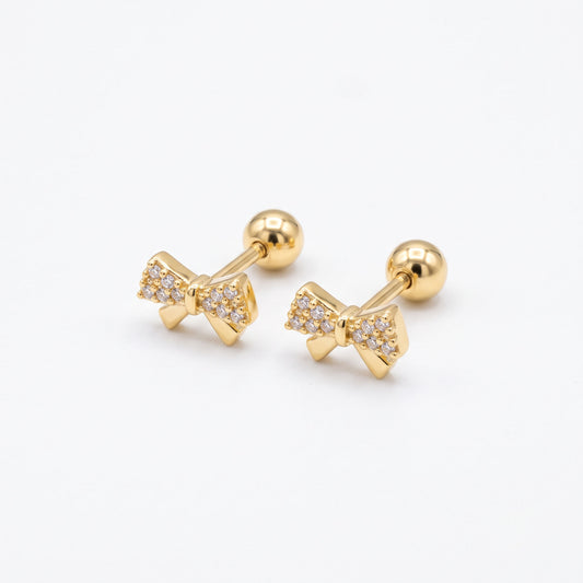 Mini Shine Bow Studs
