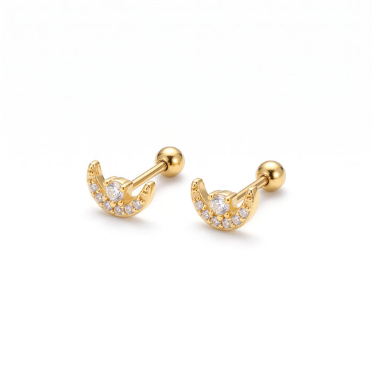 Mini Crescent Glow Studs