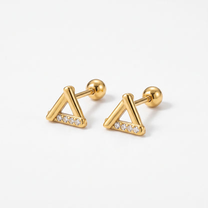 Trinity Triangle Studs