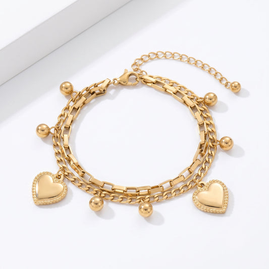 Heart Layered Bracelet
