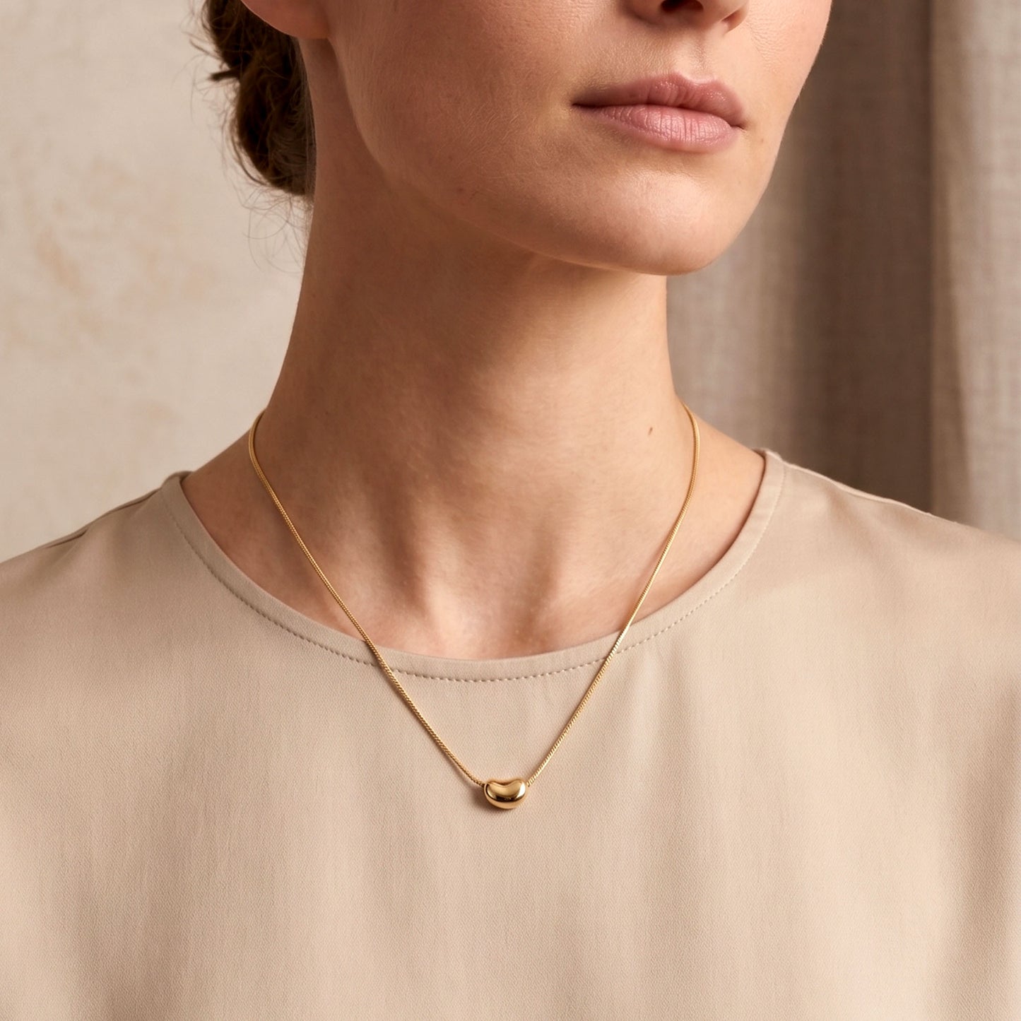 Golden Pebble Pendant