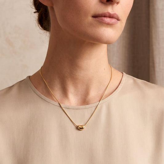Golden Pebble Pendant