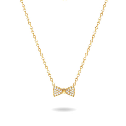 Mini Crystal Bow Necklace