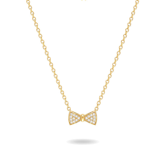 Mini Crystal Bow Necklace