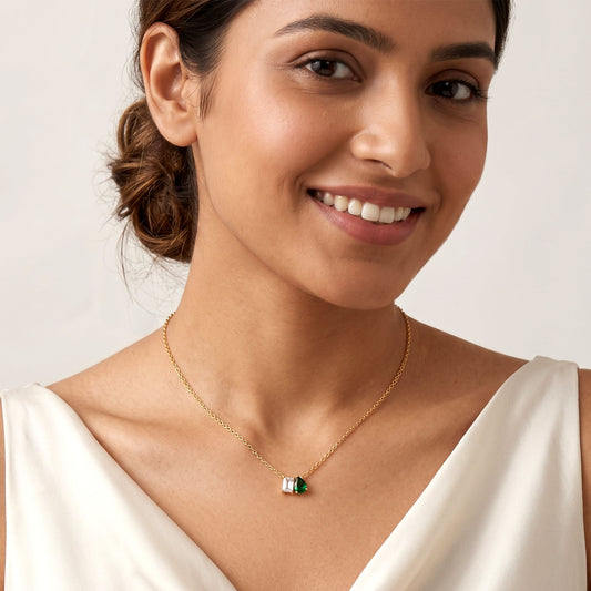 Twin Stone Necklace