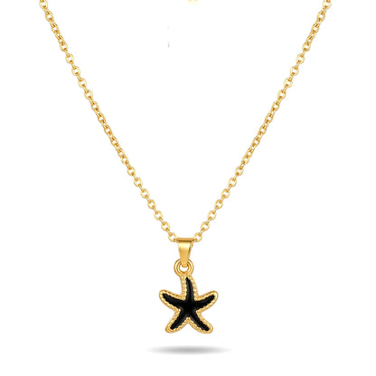 Black Starfish Necklace