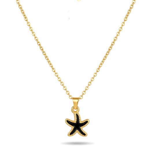 Black Starfish Necklace