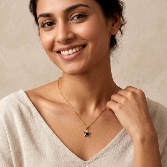 Black Starfish Necklace