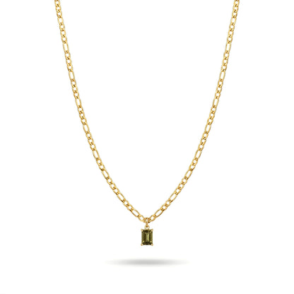 Green Emerald-Cut Necklace
