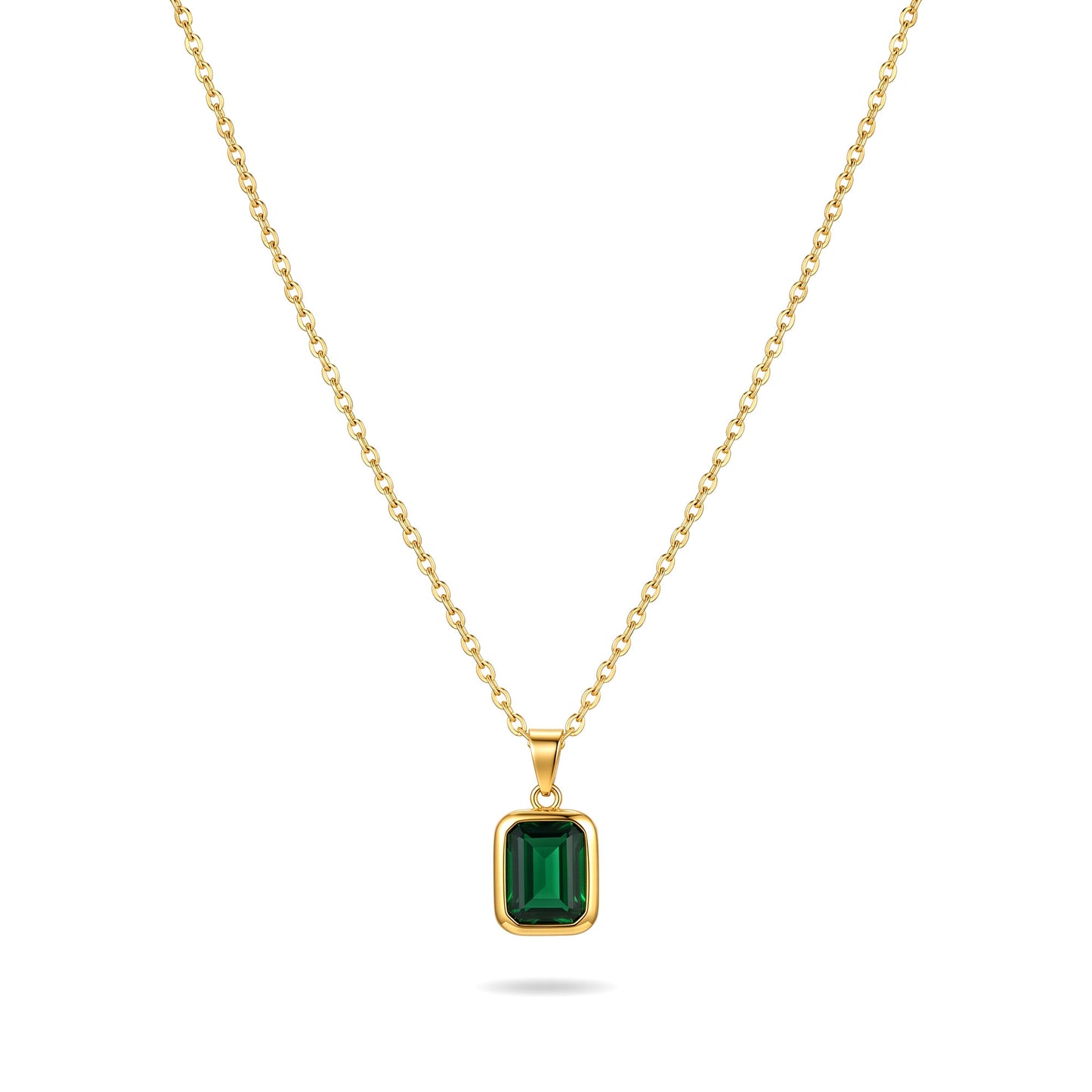 Minimalist Emerald-Cut Necklace