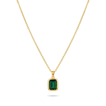 Minimalist Emerald-Cut Necklace
