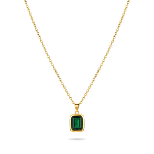 Minimalist Emerald-Cut Necklace