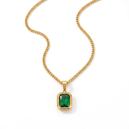 Minimalist Emerald-Cut Necklace