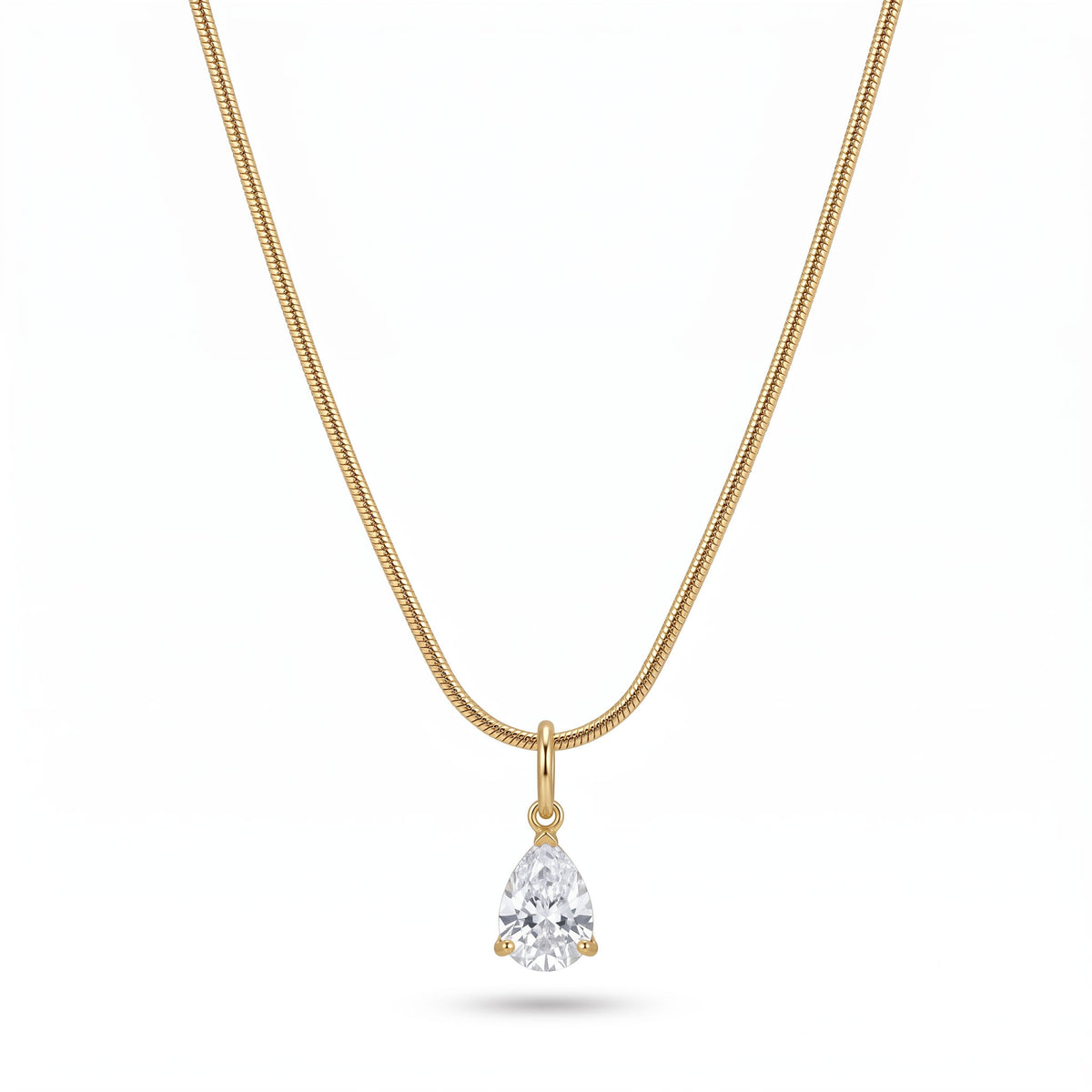 Pear Cut Drop Necklace