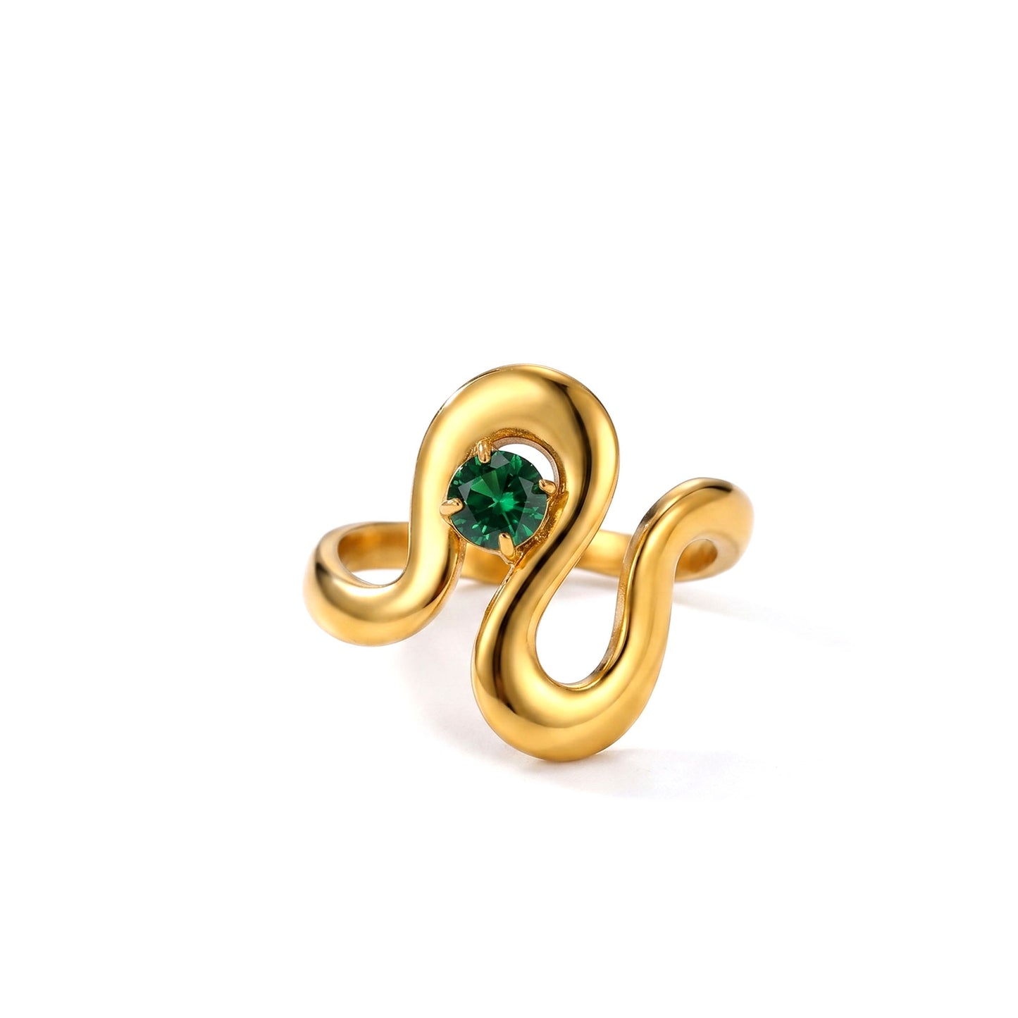 Fluid Green Twist Ring
