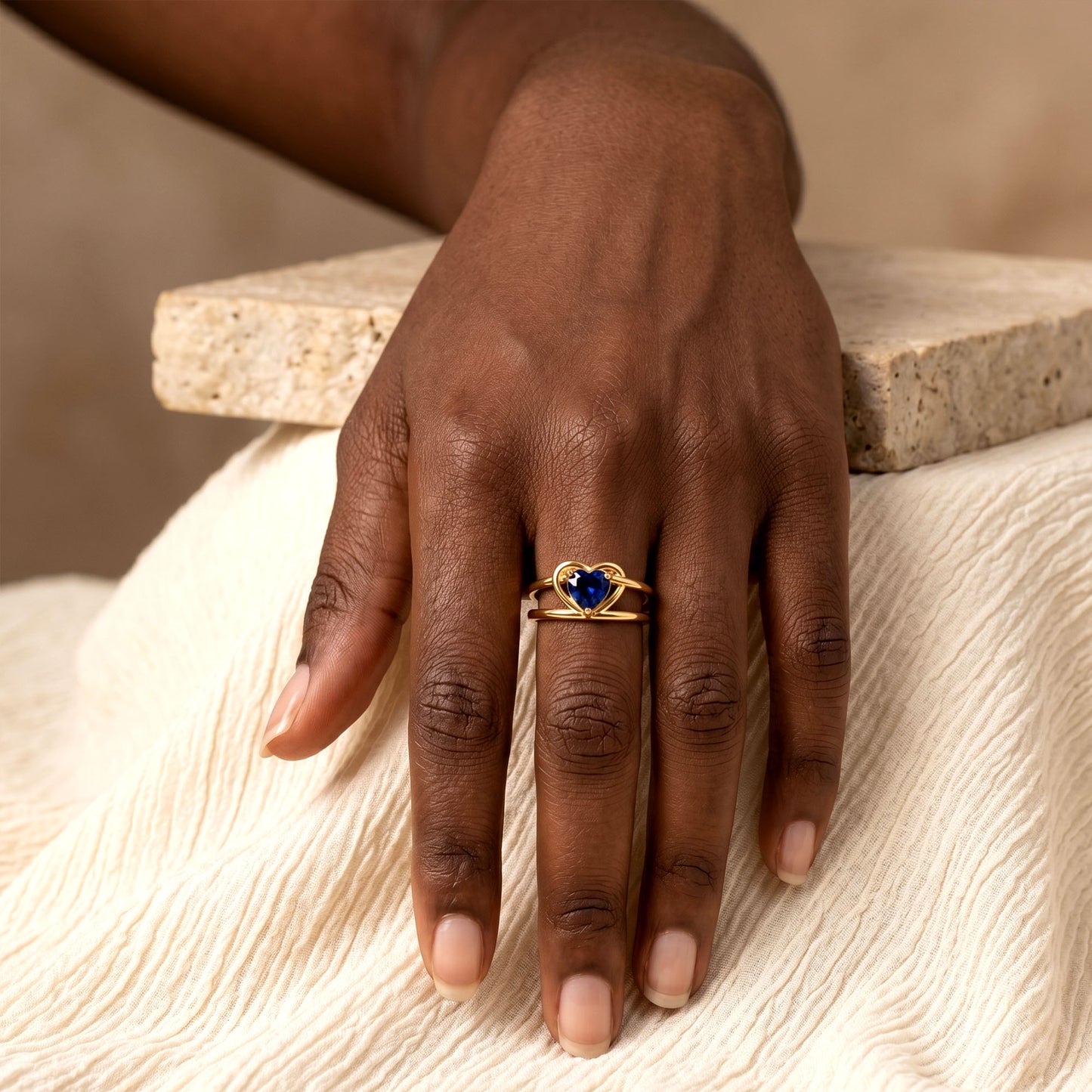 Royal Heart Open Band Ring