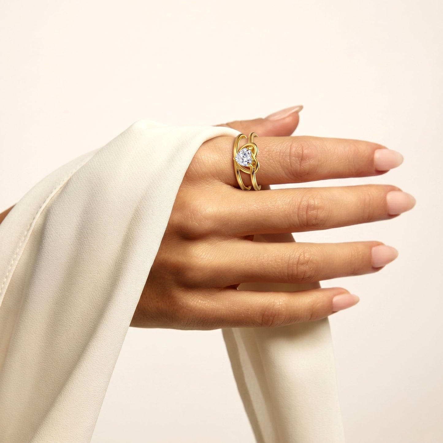 Royal Heart Open Band Ring