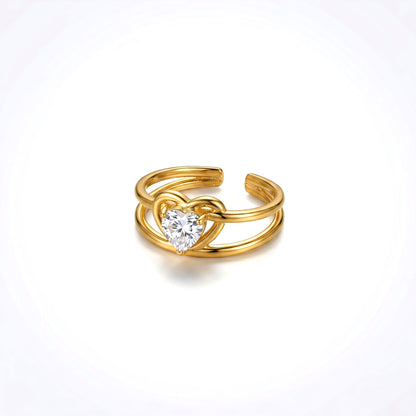 Royal Heart Open Band Ring