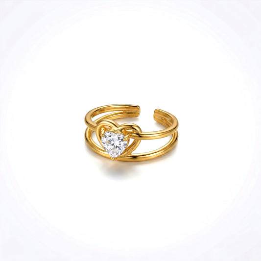 Royal Heart Open Band Ring