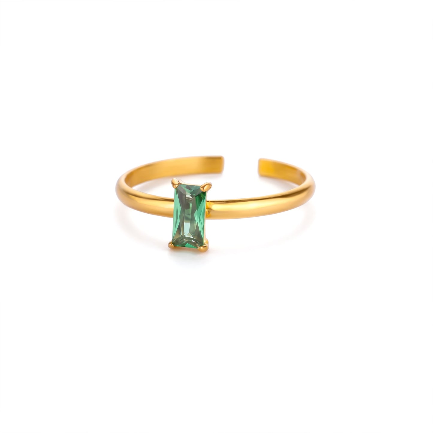 Sleek Emerald Ring
