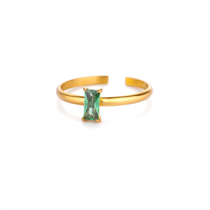 Sleek Emerald Ring