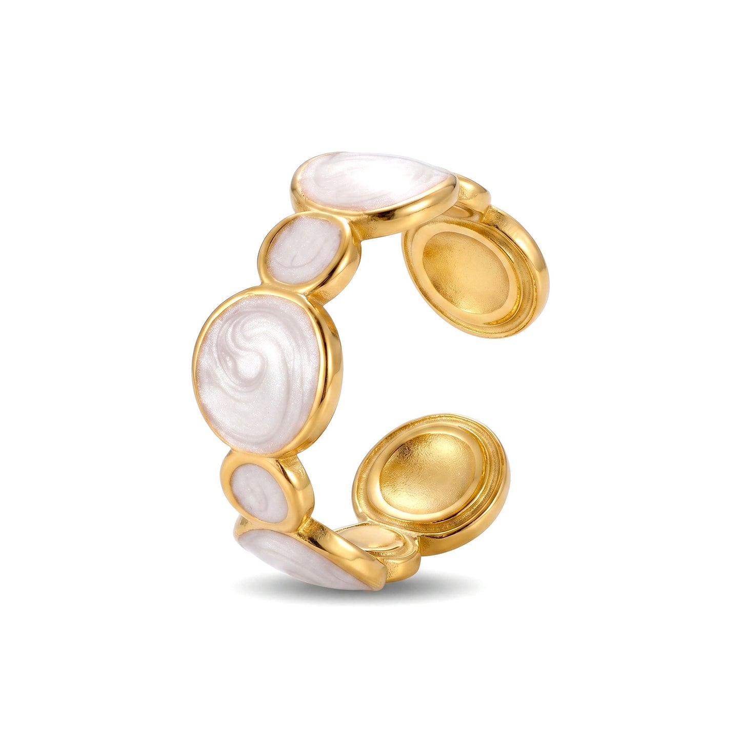 Swirled Luna Open Ring