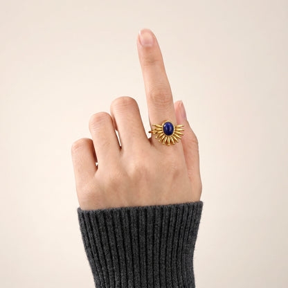 Midnight Sunburst Ring