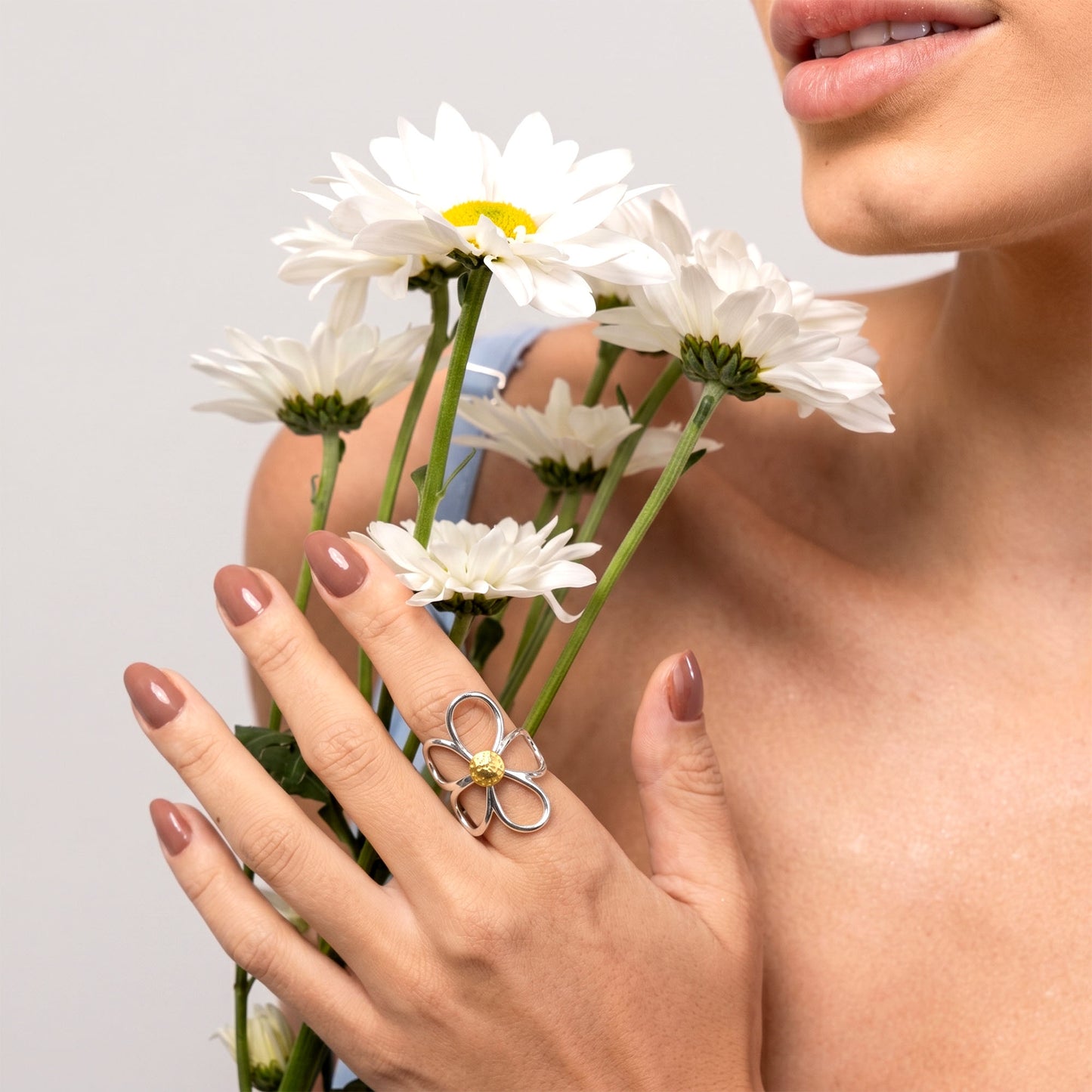 Two Tone Wildflower Ring