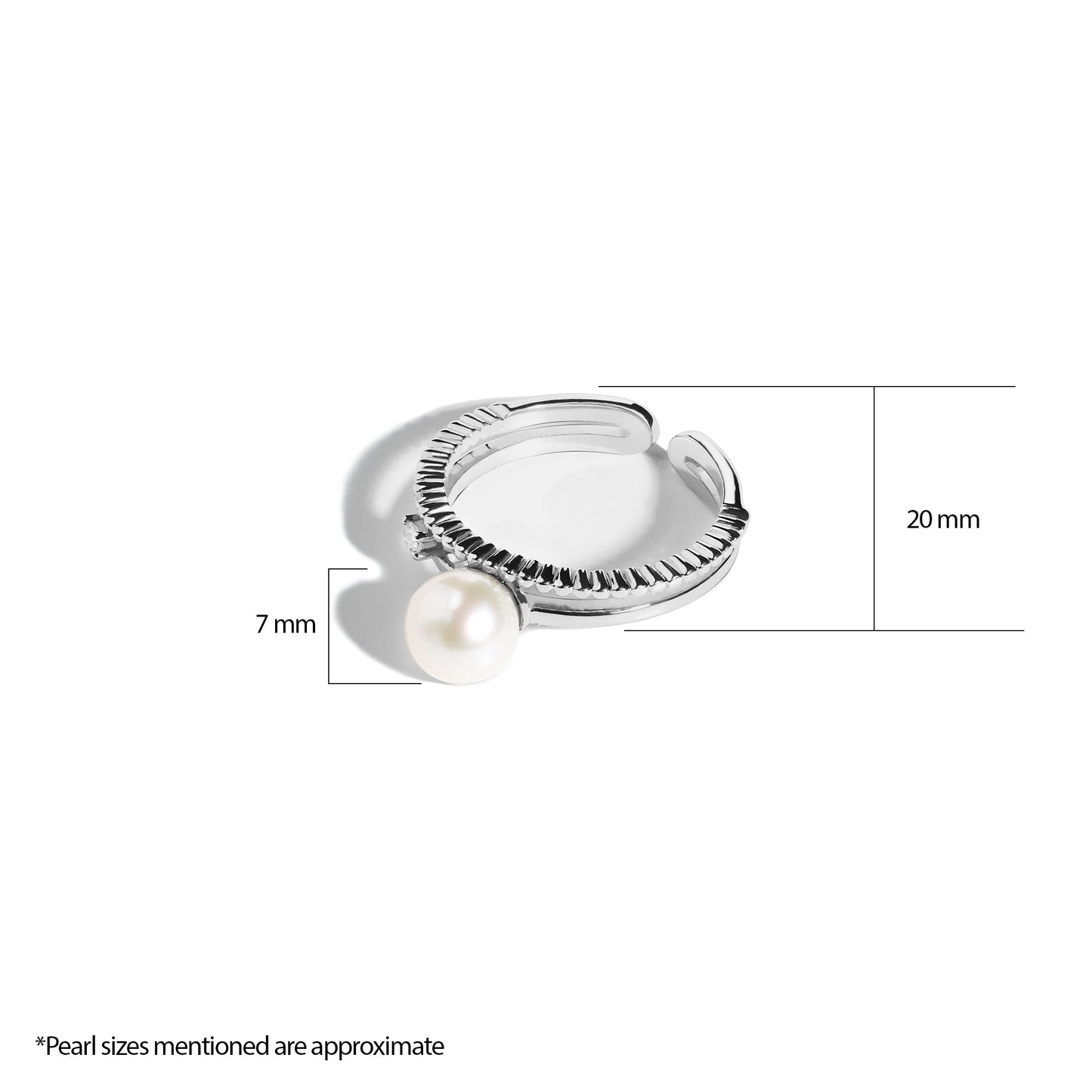 Double Band Pearl Ring