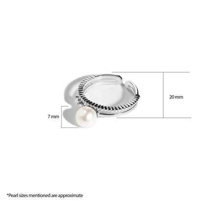 Double Band Pearl Ring