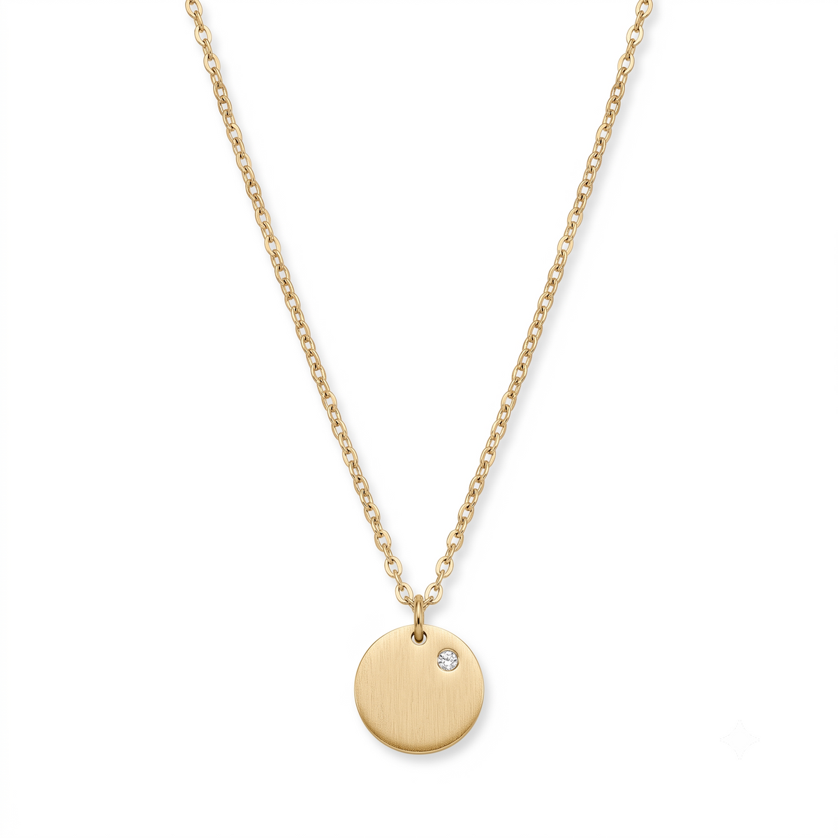 Personalised Gold Disc Necklace