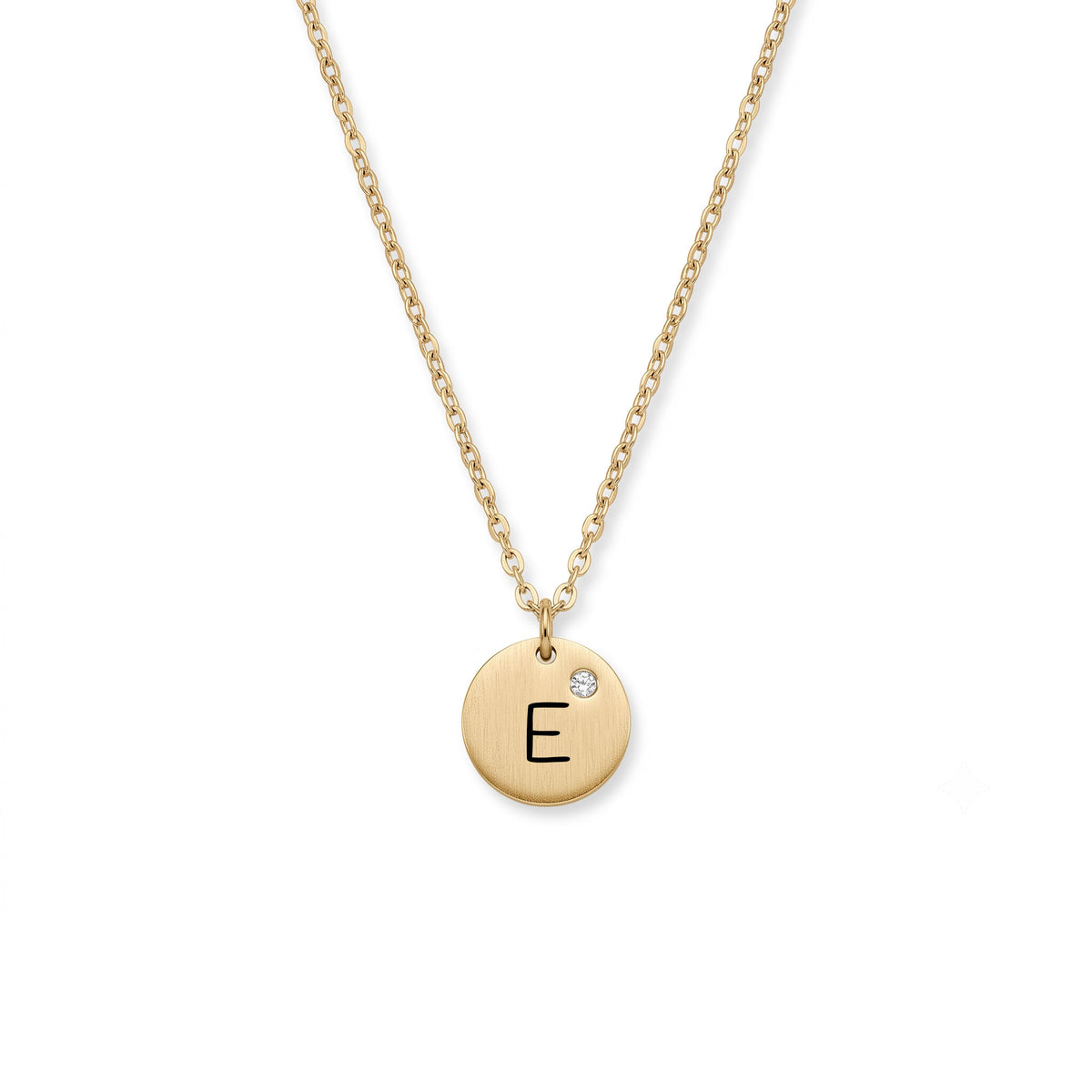 Personalised Gold Disc Necklace