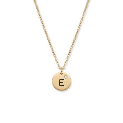 Personalised Gold Disc Necklace