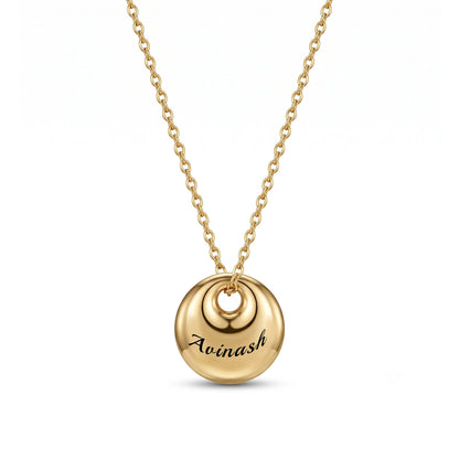 Personalised Gold Roundabout Necklace
