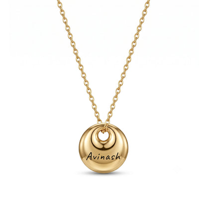 Personalised Gold Roundabout Necklace