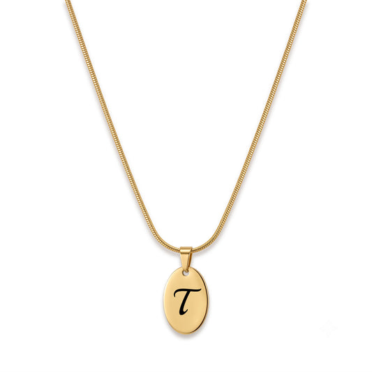 Personalised Gold Oval Necklace