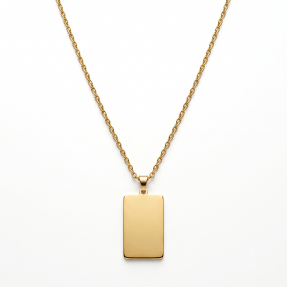Personalised Gold Classic Tag Necklace