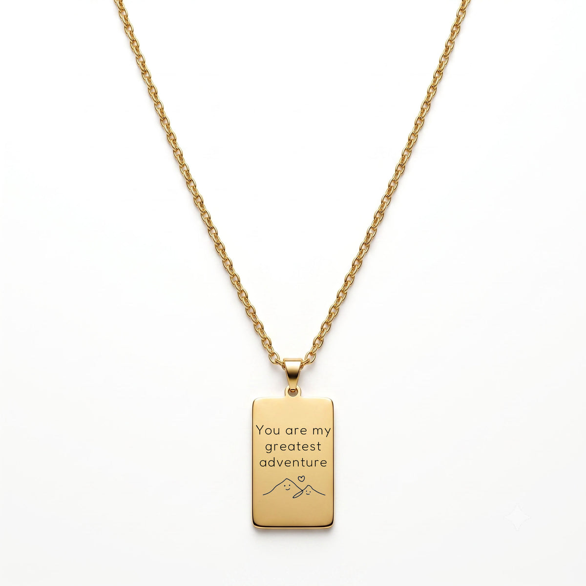 Personalised Gold Classic Tag Necklace