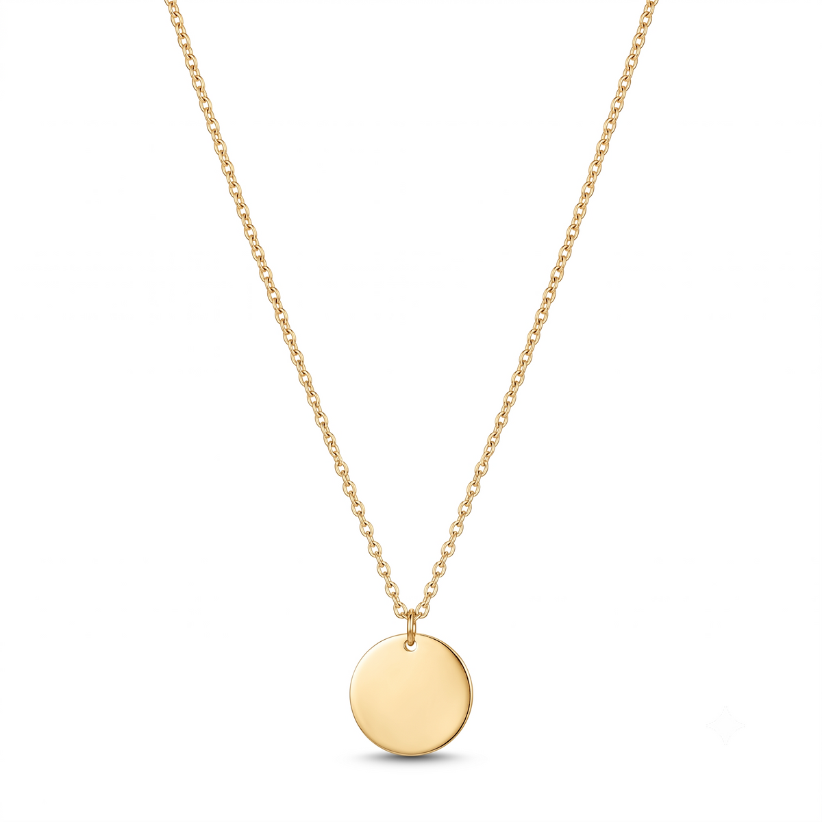 Personalised Gold Round Necklace