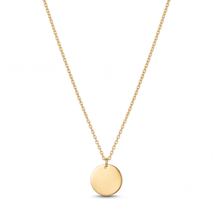 Personalised Gold Round Necklace