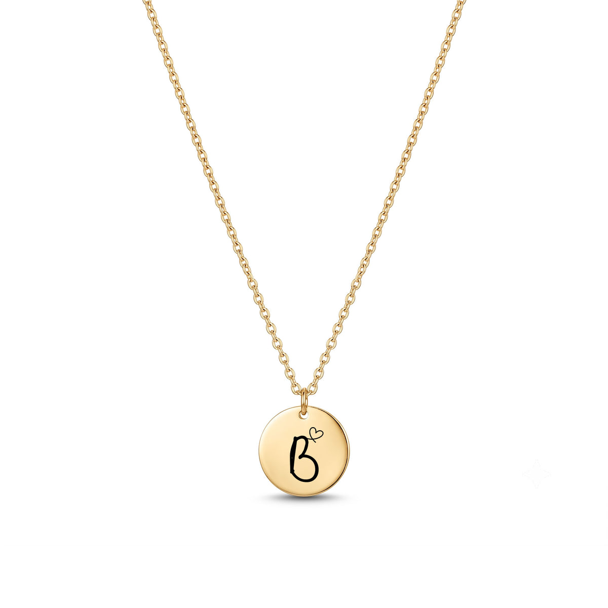 Personalised Gold Round Necklace