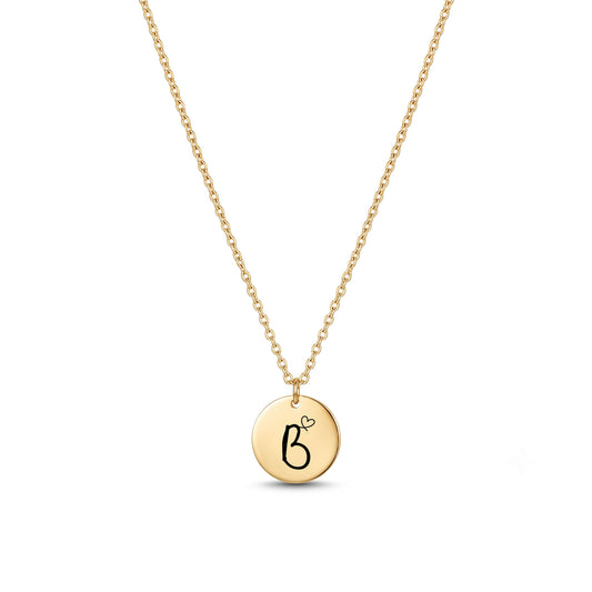 Personalised Gold Round Necklace