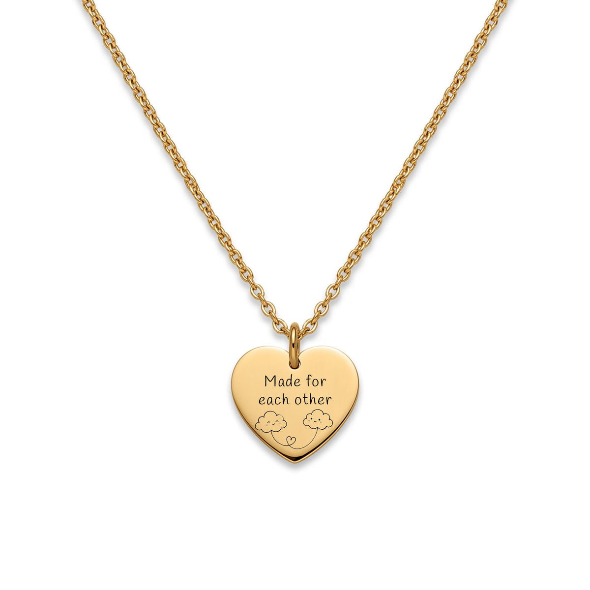 Personalised Gold Heart Necklace