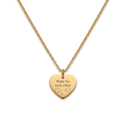 Personalised Gold Heart Necklace