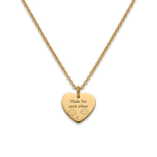 Personalised Gold Heart Necklace