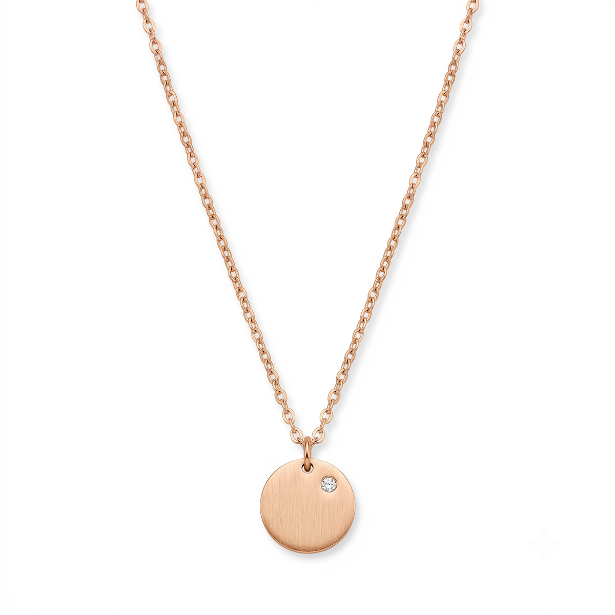 Personalised Rose Gold Disc Necklace