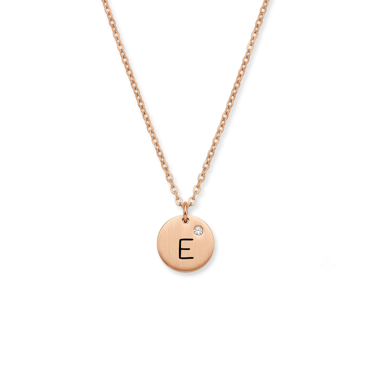 Personalised Rose Gold Disc Necklace